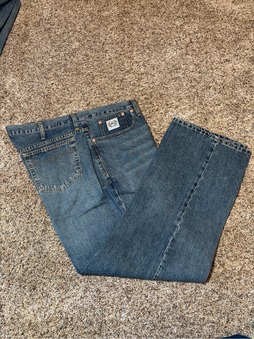 E184 Vintage Cinch Men's Straight-Leg Denim Jeans, Size 38 x 30